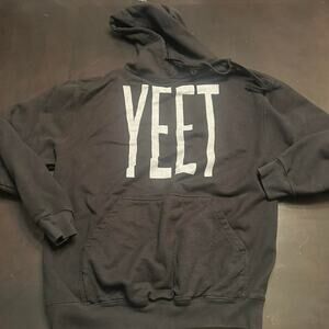 Black white cotton hoodie